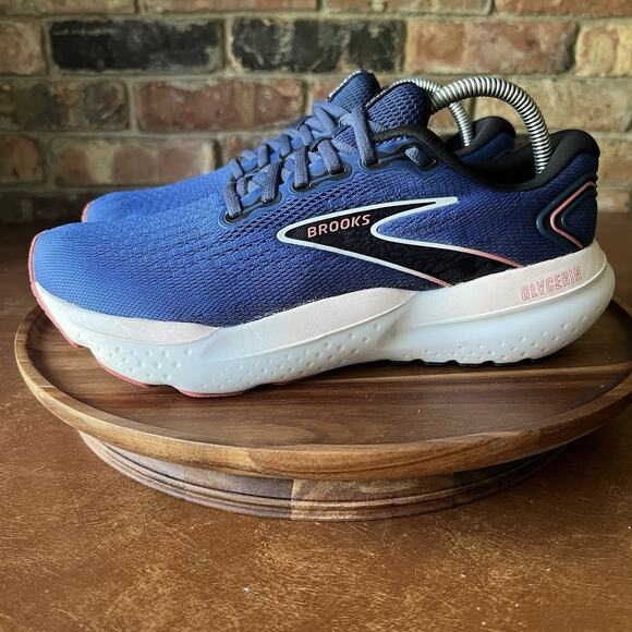 Brooks Glycerin 21 Womens 10 Blue Pink Cushion Road Running Sneakers Shoes - Picture 11 of 16